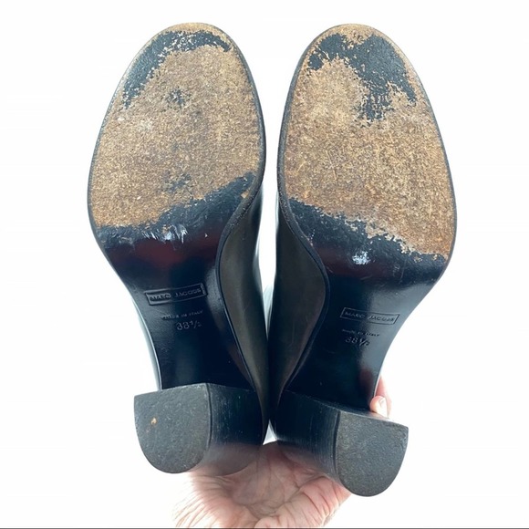 Marc Jacobs Leather Olive Heeled Ankle Boots - Picture 9 of 13